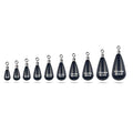 Matte Black Tungsten Drop Shot Weights 3/64oz - 5 Pack with Rotating Round Eye