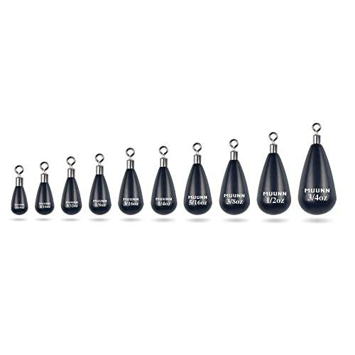 Matte Black Tungsten Drop Shot Weights 3/64oz - 5 Pack with Rotating Round Eye