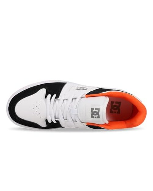 DC Men's Manteca 4 Skate Shoe, Black/White/Orange, 11