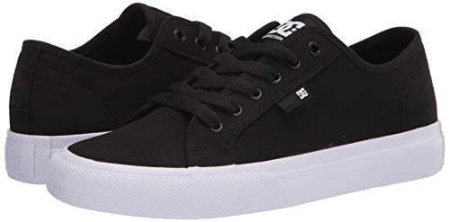 DC mens Manual Skate Shoe, Black/White, 10.5 US