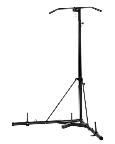 2-in-1 Punching Bag Stand with Pull-Up Bar - Adjustable Steel Workout Equipment