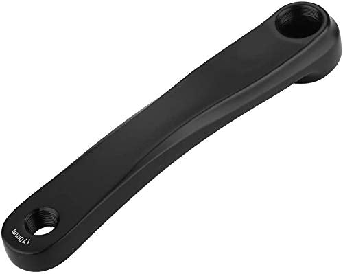 Aluminium Alloy Crank Arm Set - 170mm Left Arm Replacement for Mountain & Road Bikes, Horizontal Square Hole (Black)