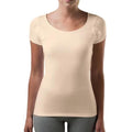 Women's Slim Sweatproof Undershirt - Odor & Sweat Blocking Rayon Scoop Neck - Medium Beige