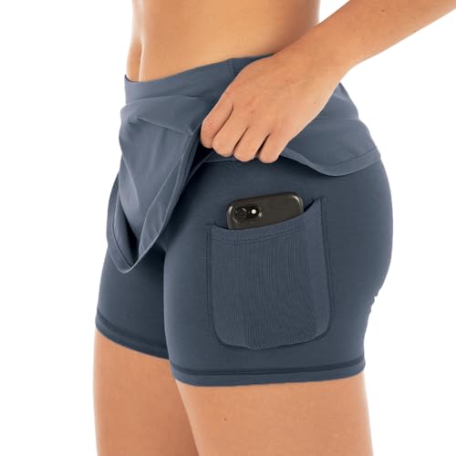 Women's Lined Breeze Skort - Medium Blue Dusk II - Free Fly