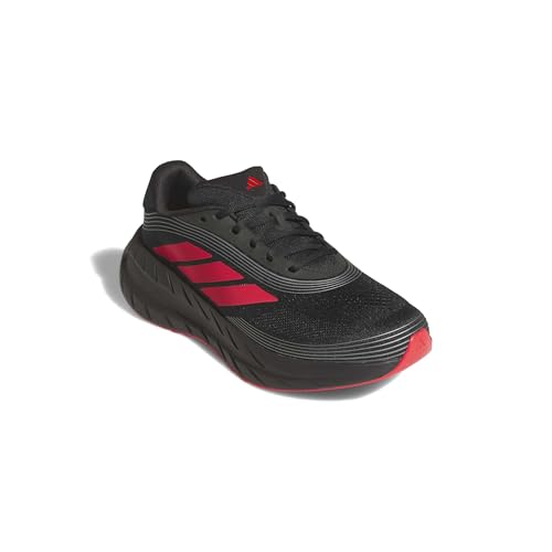 adidas Men's Adipure Shift Running Sneakers - White, 13.5 Women / 12.5 Men, Black & Ruby