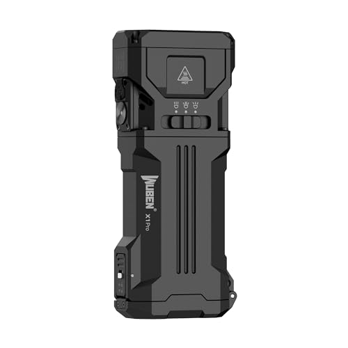 Rechargeable LED Flashlight 12300 Lumens Black, High Lumens Portable Torch