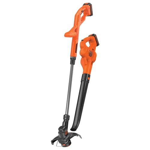 BLACK+DECKER 20V MAX Weed Eater Edger & Leaf Blower Combo Kit with 2 Batteries