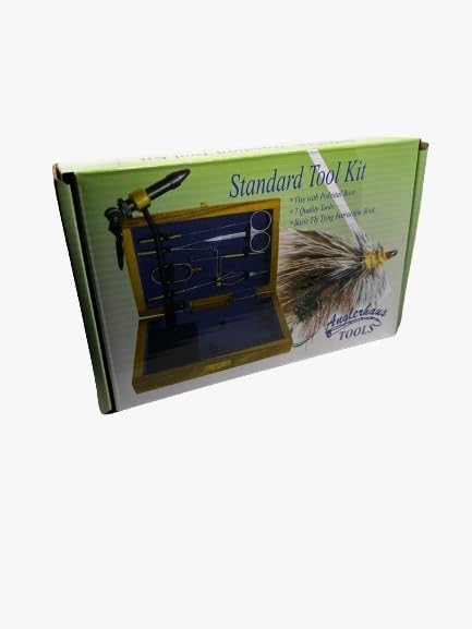 Fly Tying Standard Tool Kit with Rotating Crown Vise and 9 Tools