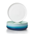 Sweese Blue Series 7.4 Inch Porcelain Dessert Plates Set of 6 - Salad & Appetizer