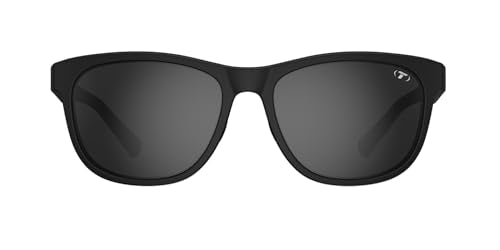 Tifosi Swank Polarized Sunglasses Satin Black Smoke Lens Running Cycling Golf