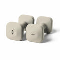 WeGym 8LB Square Dumbbells for Home Gym, Anti-Slip Hand Weights, Space-Saving