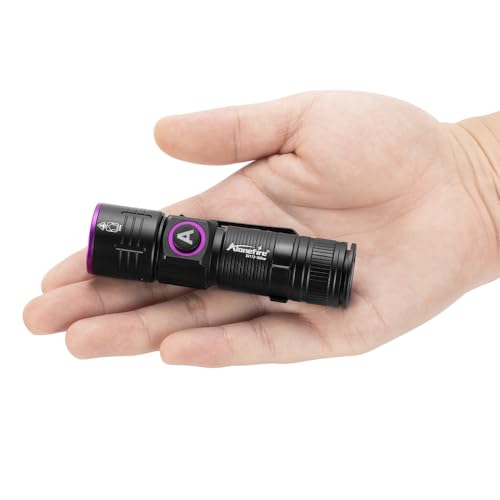 Mini UV Flashlight 365nm Black Light Rechargeable for Pet Urine Detection and Mineral Identification