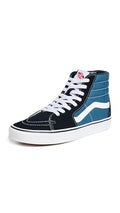 Vans Unisex UA Sk8-Hi Top Sneakers Navy White 13.5 Women / 12 Men