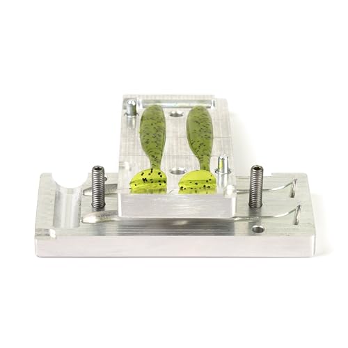 Soft Plastic Lure Making Injection Mold - 4 Inch Aluminum Bait Mold with Dual Cavities