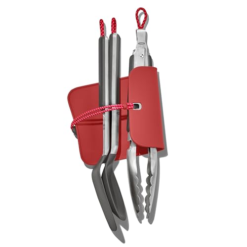 OXO Camping Stove Cooking Set - 4-Piece Outdoor Kitchen Tool Kit