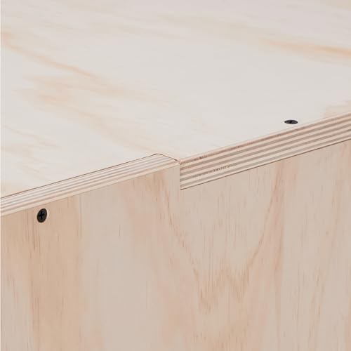 Amazon Basics 3-in-1 Wooden Plyo Box 24x20x16 Inch Home Gym Equipment