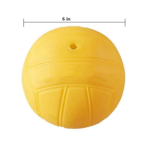 Oversize Water Polo Replacement Balls 6-Inch XL Pack with Pump - Yellow