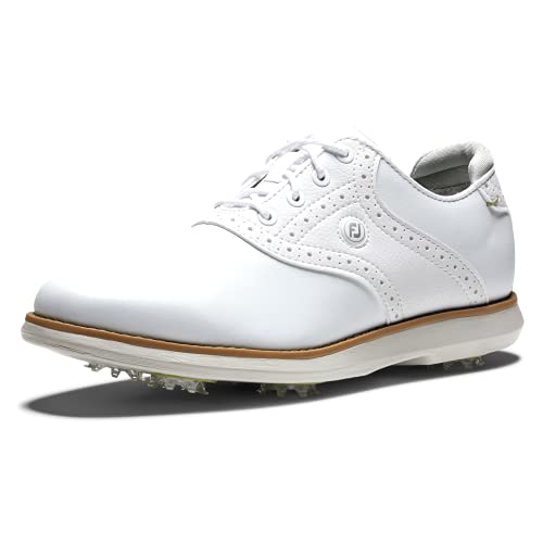 FootJoy Women's Traditions Golf Shoes 8.5 Wide White/White