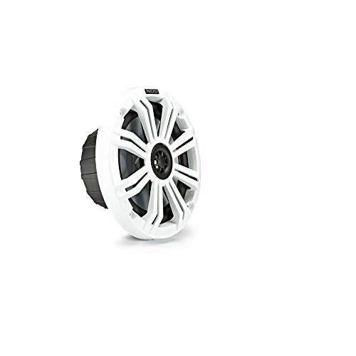 KICKER KM65 6.5-Inch Marine Coaxial Speakers with 3/4-Inch Tweeters, UV-Resistant, Charcoal & White Grilles