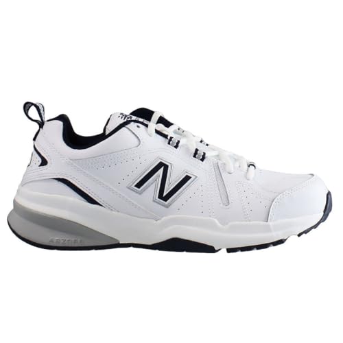 New Balance Men's 608 V5 Cross Trainer Shoes - 10.5 Wide White/Navy