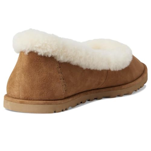 UGG Womens Zora Ballet Flat - Suede & Sheepskin, 6.5 Chestnut