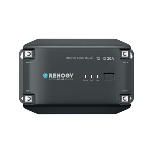 Renogy REGO 12V 20A DC-DC Battery Charger with Cold Start - Multi-Stage for Lithium, AGM, Gel Batteries