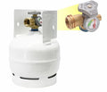 3lb Propane Tank with Gauge - Steel Cylinder with OPD Valve for Grills & Outdoor Use