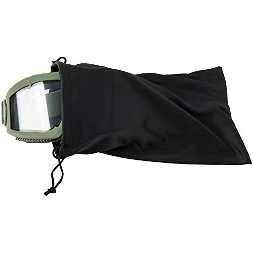 Lancer Tactical AERO Airsoft Tactical Safety Goggles -3mm Dual Pane Lens, Anti-Fog Glasses for Hunting and Cycling-One Len (OD Green/Clear)