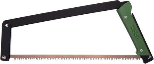 21-Inch Folding Saw with All-Purpose Blade - Green, Lightweight Camping Tool
