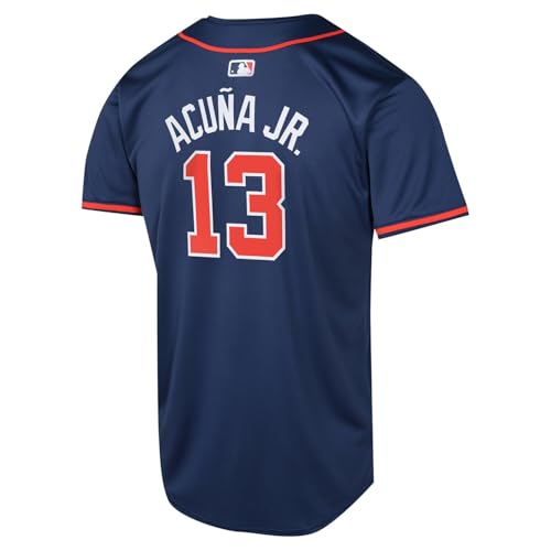 Youth MLB Jersey Ronald Acuna Jr. Atlanta Braves Navy Alternate 8-20