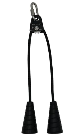 Dual Spiral Strength Tricep Rope for Resistance Training - Black