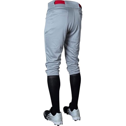 Men's Baseball Pants - Launch Series Knicker Fit, Solid Color, Medium Grey