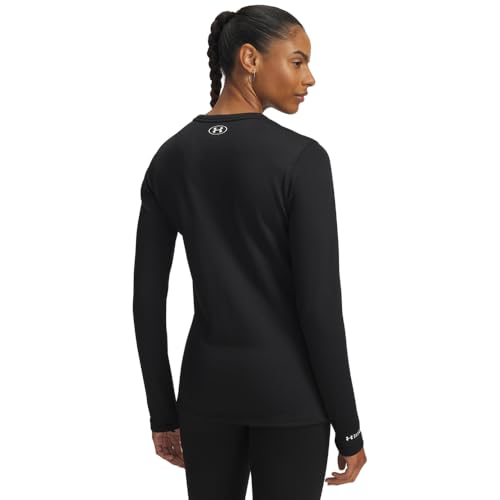Under Armour Women's Base 4.0 Crew Neck Baselayer Top Medium Black/White