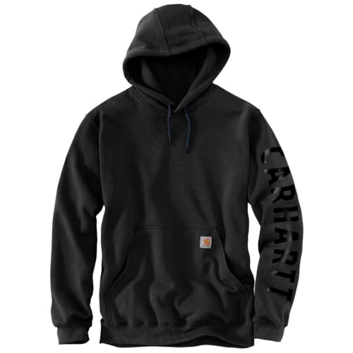 Men's Rain Defender Sweatshirt - Loose Fit, Midweight, Waterproof, Large Black