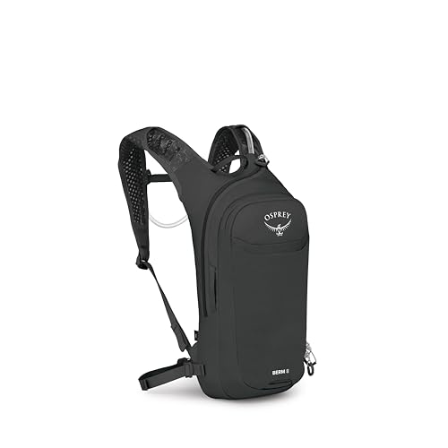 Osprey Berm Bike Hydration Backpack Raven Black 8L with Reservoir - Lightweight Cycling Pack