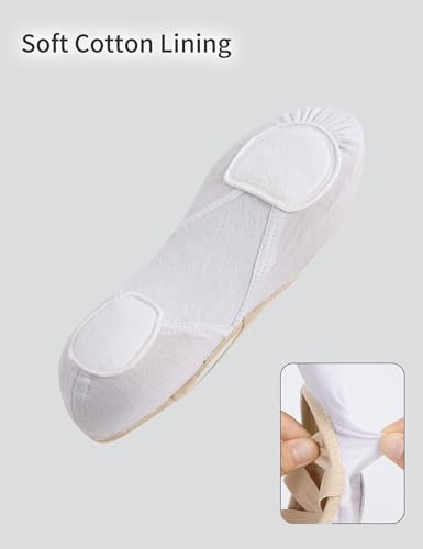 Dayrose Women's Ballet Flats Nude 4 - Highly Stretchy Split Sole Shoes