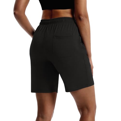 Women's Bermuda Shorts 7 Inch with Pockets - X-Large Black