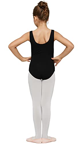 Girls Dance Leotard Bodysuit for Ballet Gymnastics Toddler & Kids Black - 6-7 Years