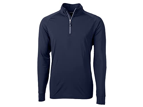 Mens Adapt Eco Knit Quarter Zip Pullover - Large Navy Blue