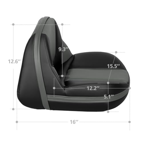 2 Pack Boat Seat Lean Pro Fishing Bass Chairs - Waterproof Marine-Grade Support