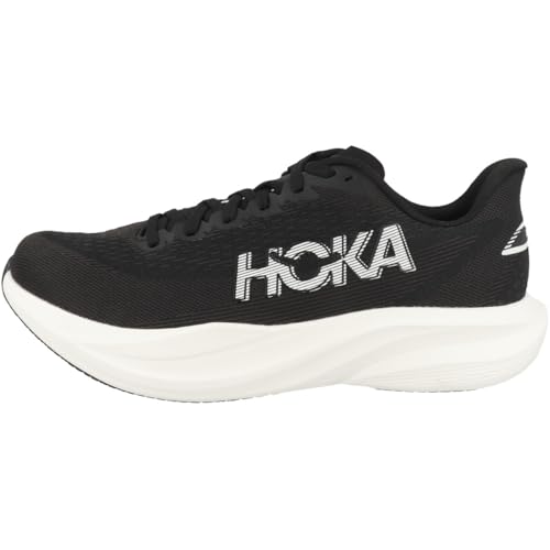 Hoka Mens Mach 7 Running Shoes 10.5 Black White - Speed-Focused Athletic Sneakers
