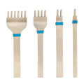 Leather Stitching Chisel Set with 5mm Spacing - Diamond Tip Leather Punch Tool Kit