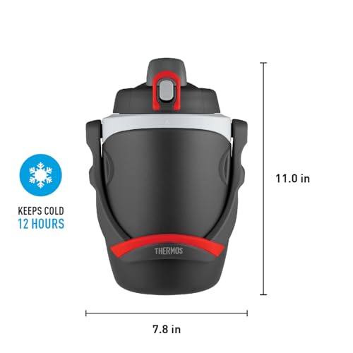64 oz Hydration Water Bottle with Flip Spout Foam Insulation Locking Lid Handle