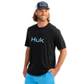 HUK Men's Performance Fishing Logo T-Shirt - Black XXL Short Sleeve