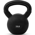 35lb Vinyl Coated Cast Iron Kettlebell for Strength & Cardio Workout