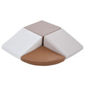 Sumbababy Toddler Climbing Foam Blocks Set - Gray/White Indoor Play Equipment for 1 Year Olds