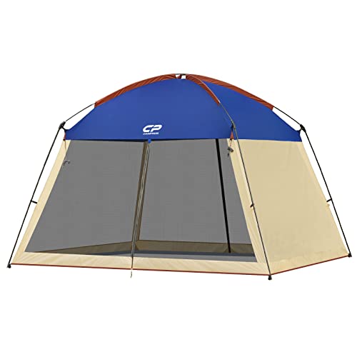CAMPROS CP Blue 12x12 Ft Screen House Tent Canopy with Sun Wall