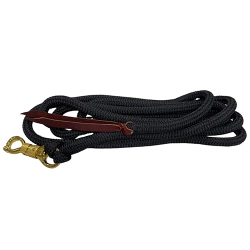 Parelli 12ft Black Horse Training Rope for Equestrian Games & Daily Use