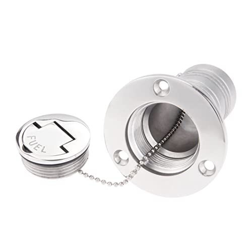 Boat Deck Fuel Filler 1.5 Inch Stainless Steel Marine Gas Cap with Keyless Lock