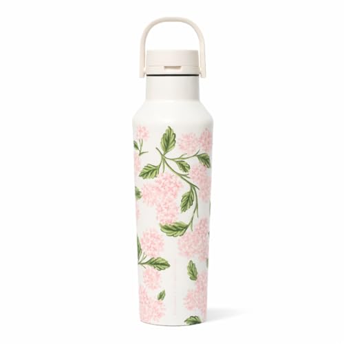 Corkcicle Sport Canteen 20oz Water Bottle Pink Hydrangea - Insulated & Leakproof